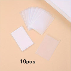 10pcs Portable Frosted PVC Card Holders Storage Bag