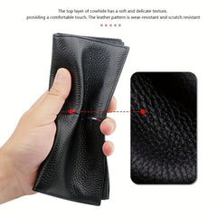 Men's Business Long Wallet Top Layer Cowhide Wallet