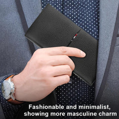 Men's Business Long Wallet Top Layer Cowhide Wallet