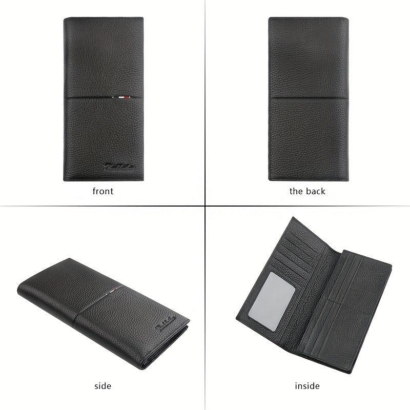 Men's Business Long Wallet Top Layer Cowhide Wallet
