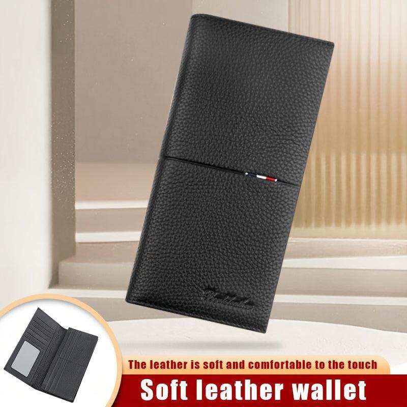 Men's Business Long Wallet Top Layer Cowhide Wallet
