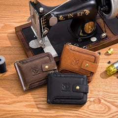 Vintage Men's Leather Wallet RFID Blocking