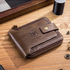 Vintage Men's Leather Wallet RFID Blocking