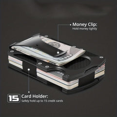 Aluminum Alloy Card Holder RFID Blocking Wallet Metal Slim Wallet
