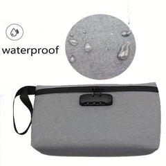 Combination Lock Odor Proof Case Storage Bag for Outdoor Travel Business Trips