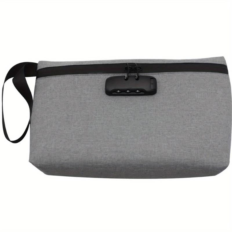Combination Lock Odor Proof Case Storage Bag for Outdoor Travel Business Trips