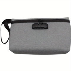 Combination Lock Odor Proof Case Storage Bag for Outdoor Travel Business Trips