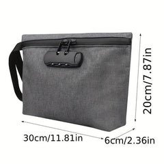 Combination Lock Odor Proof Case Storage Bag for Outdoor Travel Business Trips