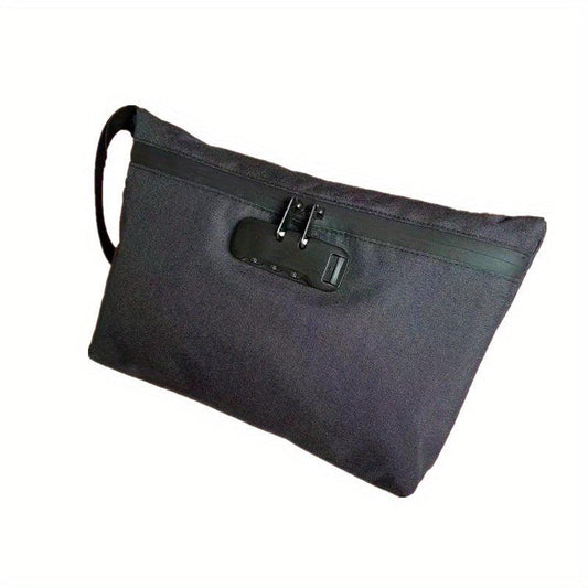 Combination Lock Odor Proof Case Storage Bag for Outdoor Travel Business Trips