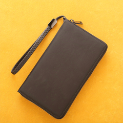 Men's Business Long Wallet 36 Card Slots Large Capacity Anti-degaussing Hand Bag