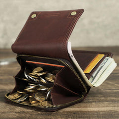 Leather Airtags Wallet Men RFID Blocking Anti-lost Purse