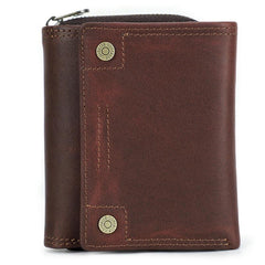 Leather Airtags Wallet Men RFID Blocking Anti-lost Purse