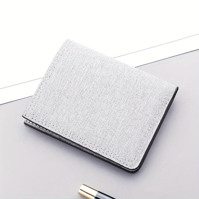 Men's Canvas Short Wallet Vertical Coin Purse