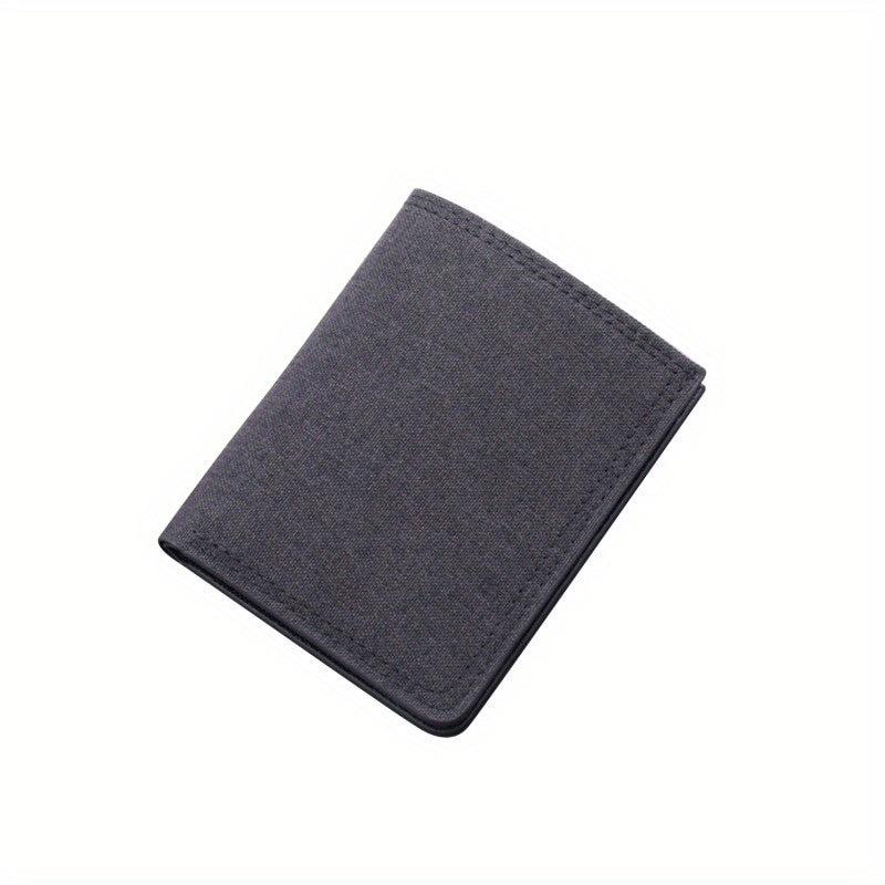 Men's Canvas Short Wallet Vertical Coin Purse