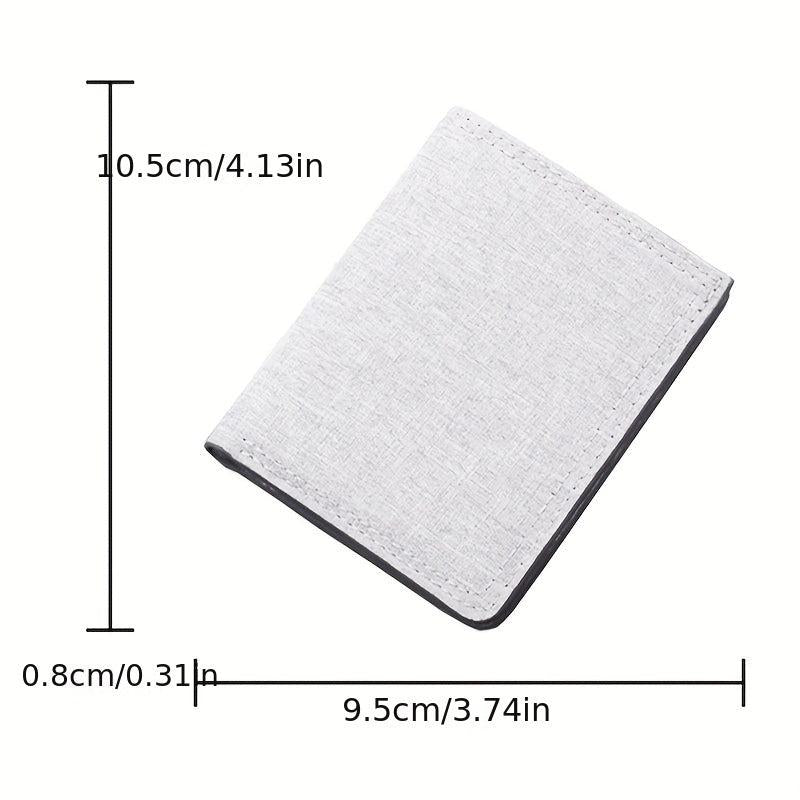 Men's Canvas Short Wallet Vertical Coin Purse