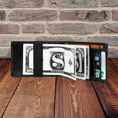 Men's Carbon Fiber Slim Wallet Front Pocket Bifold Credit Card Holder
