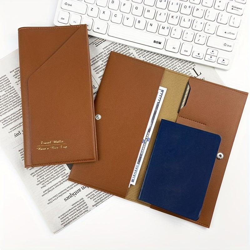 PU Passport Holder Travel Case ID Credit Card Cover Wallet