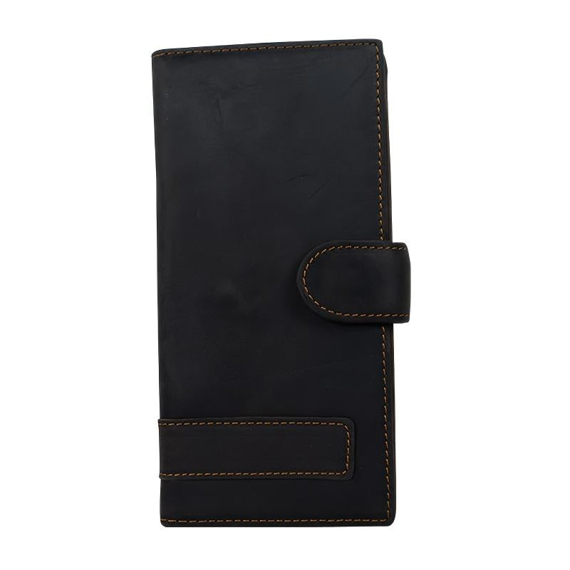 Leather Bifold Wallet 2 ID Windows Money Clip Card Holder