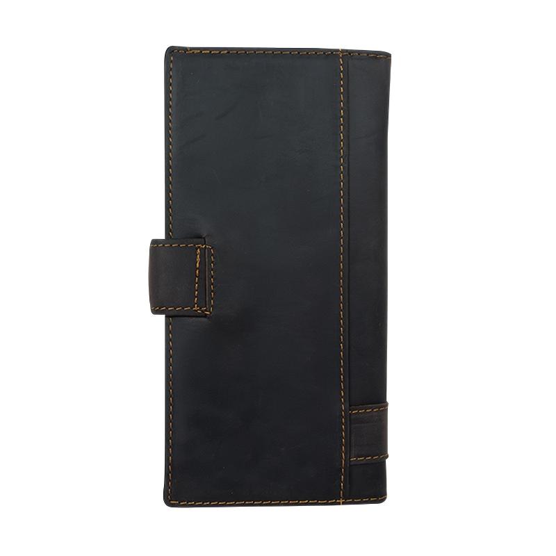 Leather Bifold Wallet 2 ID Windows Money Clip Card Holder