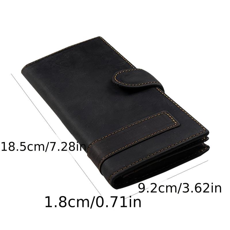 Leather Bifold Wallet 2 ID Windows Money Clip Card Holder