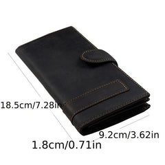 Leather Bifold Wallet 2 ID Windows Money Clip Card Holder