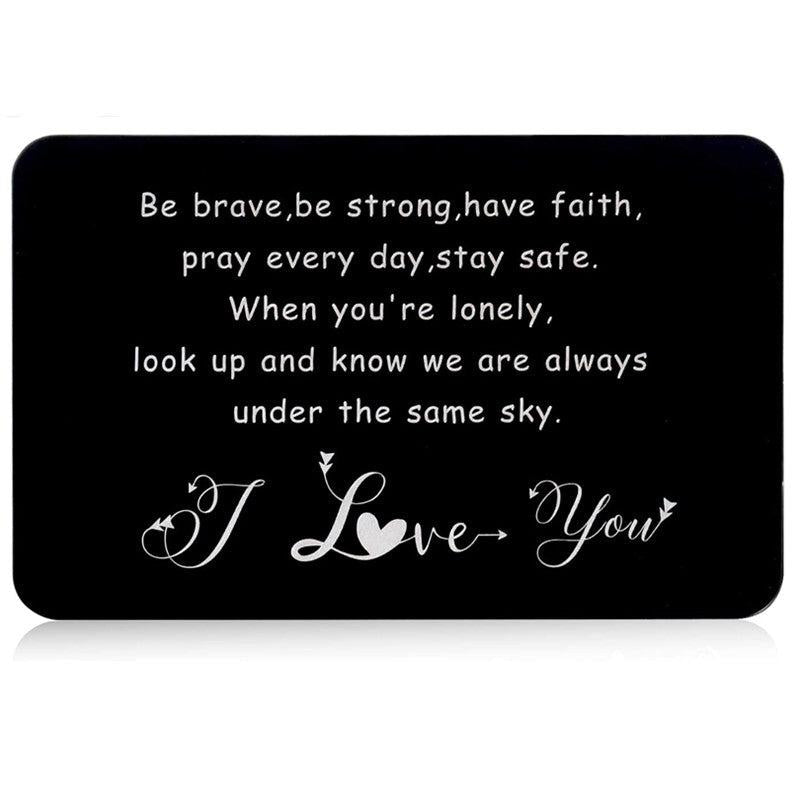 Inspirational Gift Wallet Card Insert For Son Daughter From Mom Dad