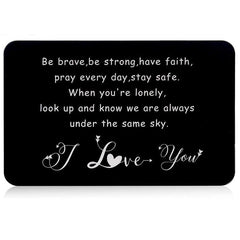 Inspirational Gift Wallet Card Insert For Son Daughter From Mom Dad