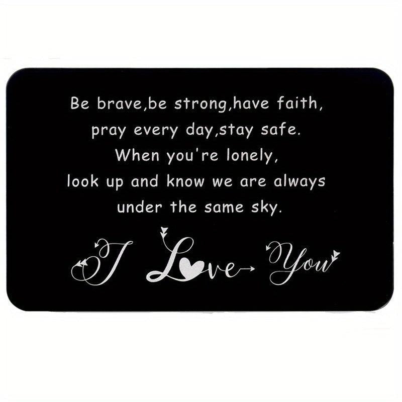 Inspirational Gift Wallet Card Insert For Son Daughter From Mom Dad