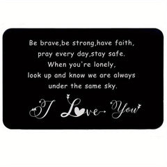 Inspirational Gift Wallet Card Insert For Son Daughter From Mom Dad