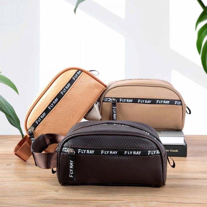 Men's Leather Clutch Bag Casual Travel Wallet