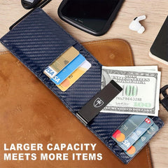 Men's Slim Leather Wallet RFID Blocking