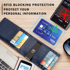 Men's Slim Leather Wallet RFID Blocking