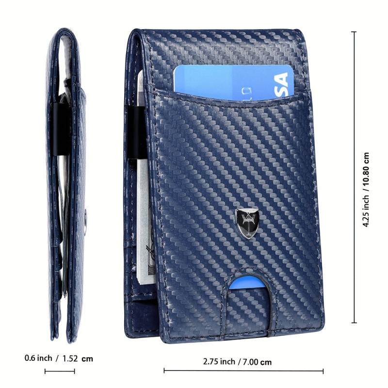 Men's Slim Leather Wallet RFID Blocking