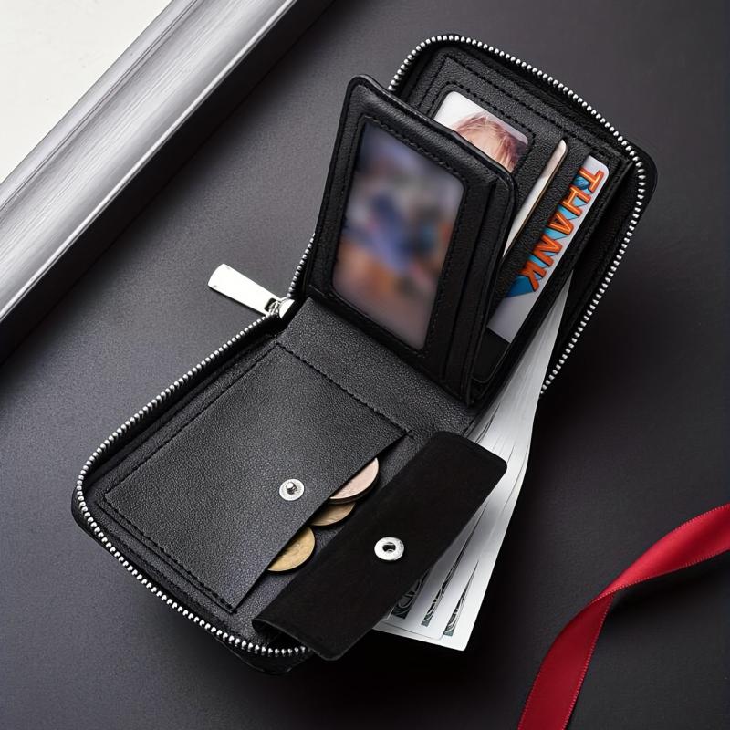 Men's RFID Blocking Zipper Card Holder Wallet