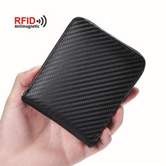 Men's RFID Blocking Zipper Card Holder Wallet
