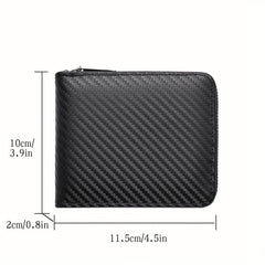 Men's RFID Blocking Zipper Card Holder Wallet