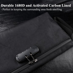Men's Odor Resistant Bag With Lock - Carbon Lined Storage Bag