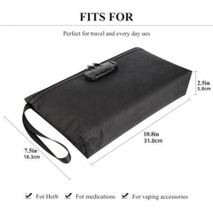 Men's Odor Resistant Bag With Lock - Carbon Lined Storage Bag