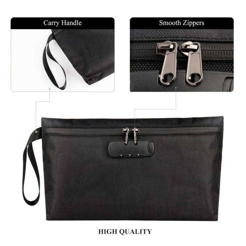 Men's Odor Resistant Bag With Lock - Carbon Lined Storage Bag