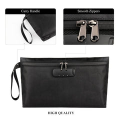 Men's Odor Resistant Bag With Lock - Carbon Lined Storage Bag