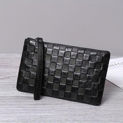 Men's Cowhide Clutch Bag Envelope Style Leather Clutch