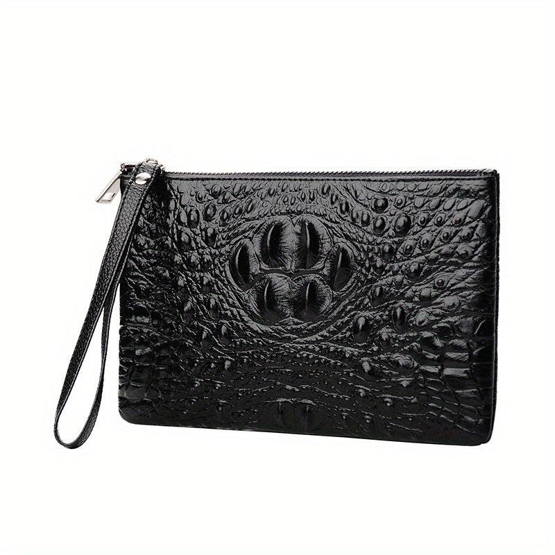 Men's Cowhide Clutch Bag Envelope Style Leather Clutch