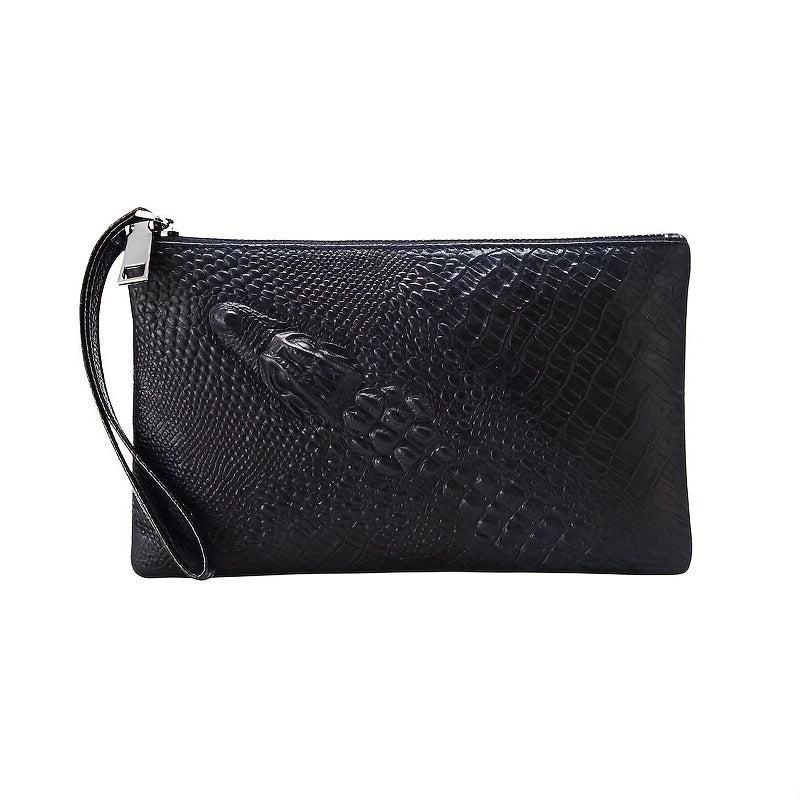 Men's Cowhide Clutch Bag Envelope Style Leather Clutch