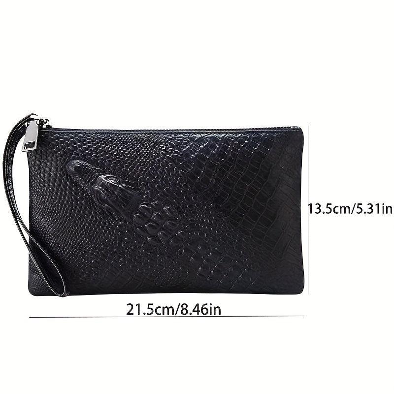 Men's Cowhide Clutch Bag Envelope Style Leather Clutch