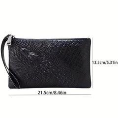 Men's Cowhide Clutch Bag Envelope Style Leather Clutch