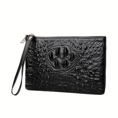 Men's Cowhide Clutch Bag Envelope Style Leather Clutch
