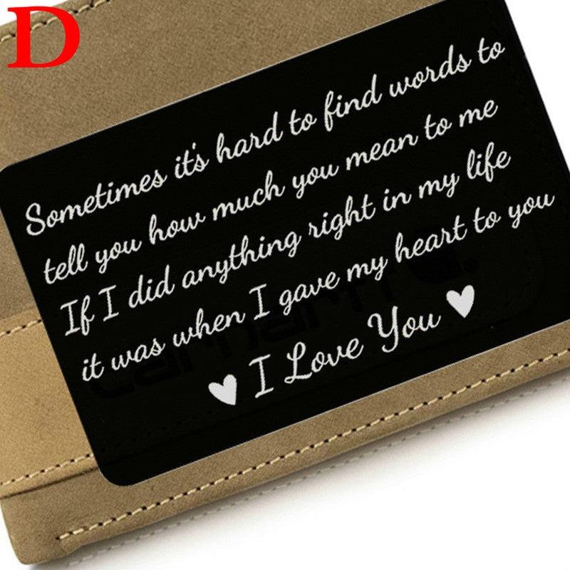 Personalized Wallet Card for Anniversary Gift