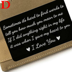 Personalized Wallet Card for Anniversary Gift