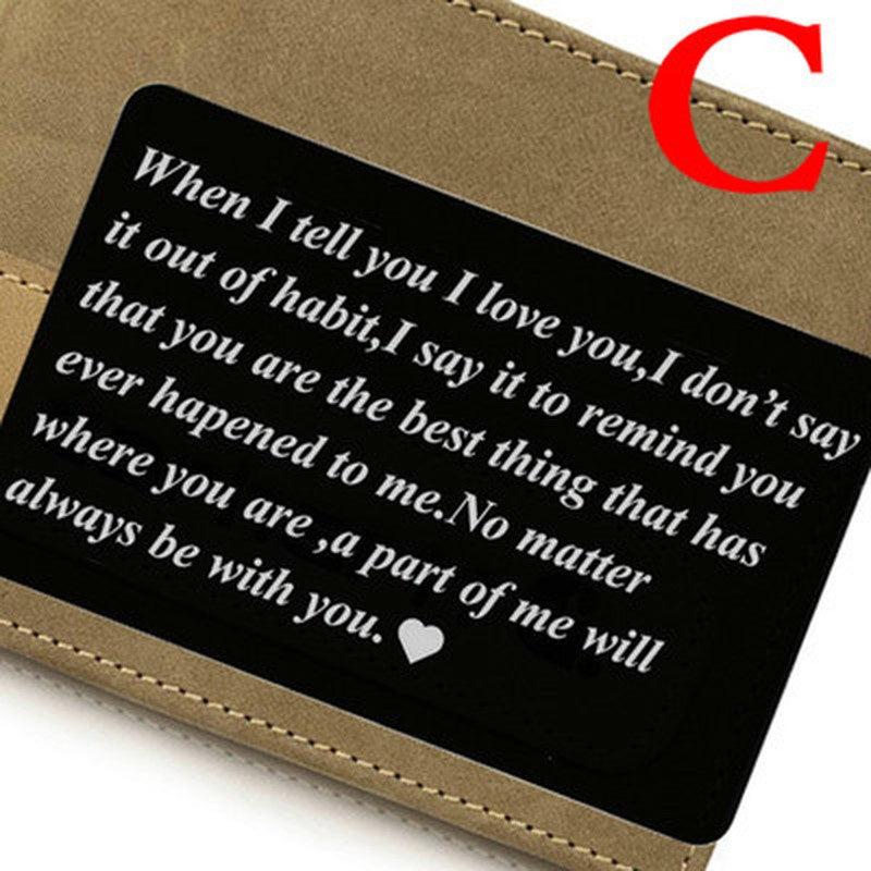 Personalized Wallet Card for Anniversary Gift
