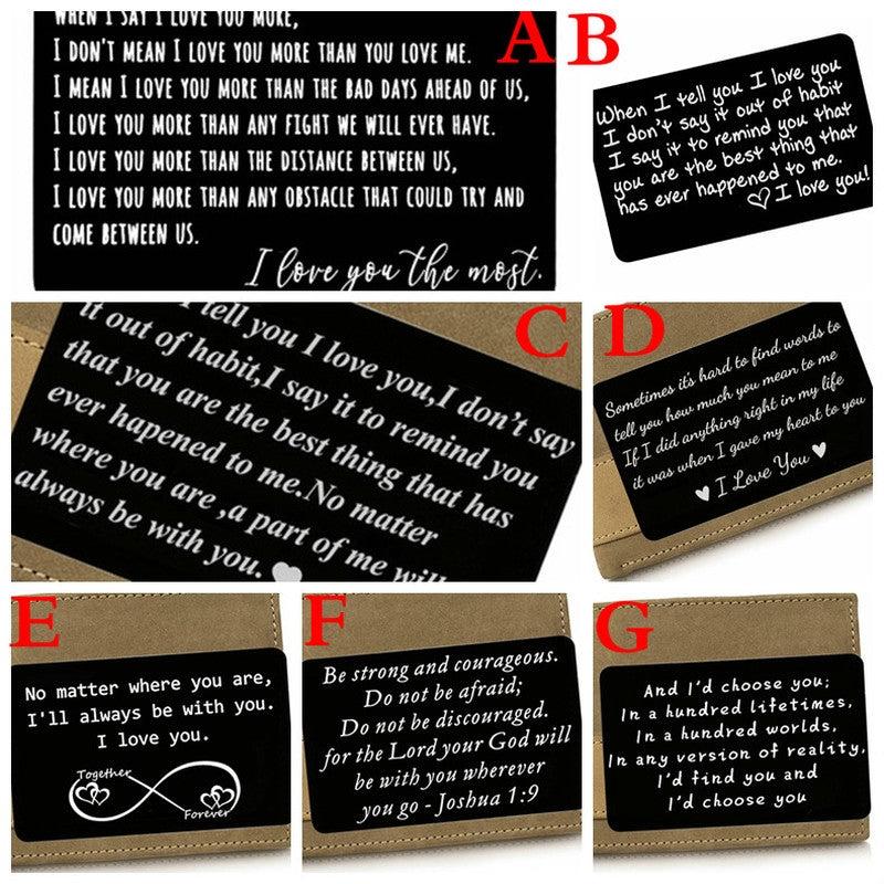 Personalized Wallet Card for Anniversary Gift